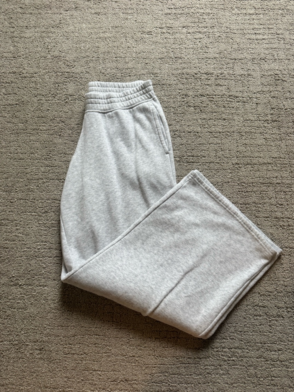 Hollister Heathered Gray Wide Leg Sweatpants